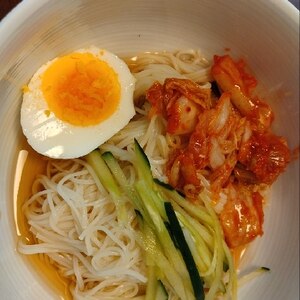 冷麺風そうめん☆夏休みの昼食にも☆変わり素麺